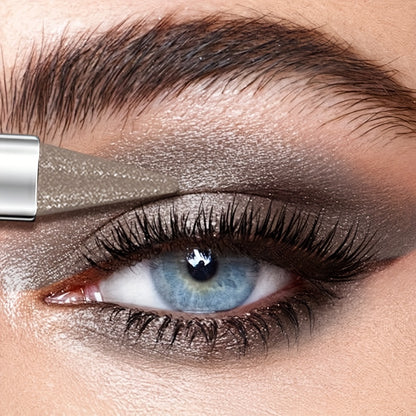 KAFUX Sparkle Grey Eyeshadow Pencil - Waterproof, Shimmer Glitter Finish, Metallic Tube with Dual-Color Gradient for Dramatic Eye Makeup