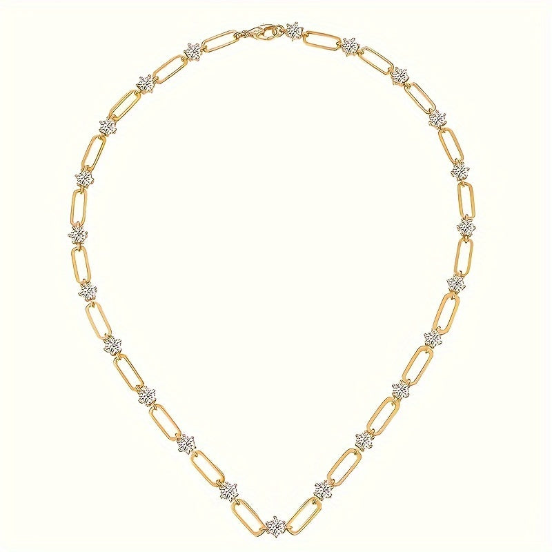 Lustrous Moissanite Tennis Necklace – 925 Sterling Silver
