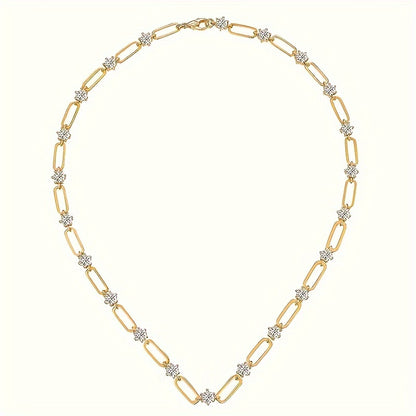 Lustrous Moissanite Tennis Necklace – 925 Sterling Silver