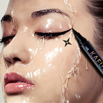 3pcs KAFURUX Waterproof Eyeliner - Black, Blue, Purple - Perfect for Clear Eye Contours & Travel Makeup, Travel Makeup Essentials | Vibrant Eyeliner | Waterproof Liner