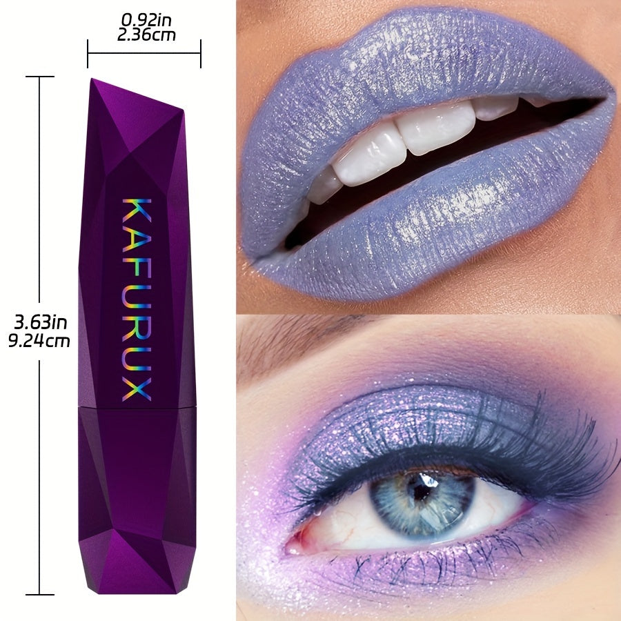 KAFFURIX Shimmering Blue Lipstick, Luminous Paste with Long-lasting Moisture, Universal Skin Compatibility, Vibrant Pearlescent Finish