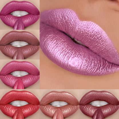 KAFURUX Pearlescent Shine Lipstick – Waterproof, Long-Lasting, Multi-Tone Collection