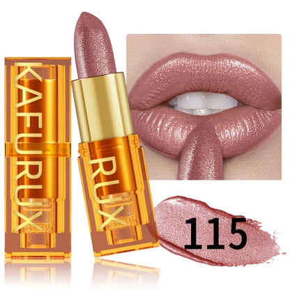 KAFURUX Pearlescent Shine Lipstick – Waterproof, Long-Lasting, Multi-Tone Collection