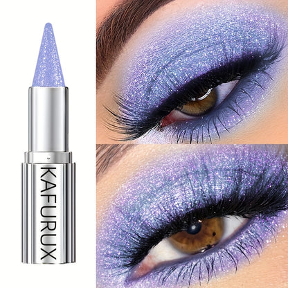 KAFUX Glitter Eyeshadow Pencil - Waterproof, Sweatproof, Monochromatic Purple Pink, Metallic Shimmer Finish for Bold Eye Makeup Looks, Makeup Essentials|Monochromatic Makeup|Creamy Texture, Eye Makeup Glitter