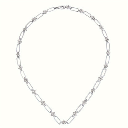Lustrous Moissanite Tennis Necklace – 925 Sterling Silver