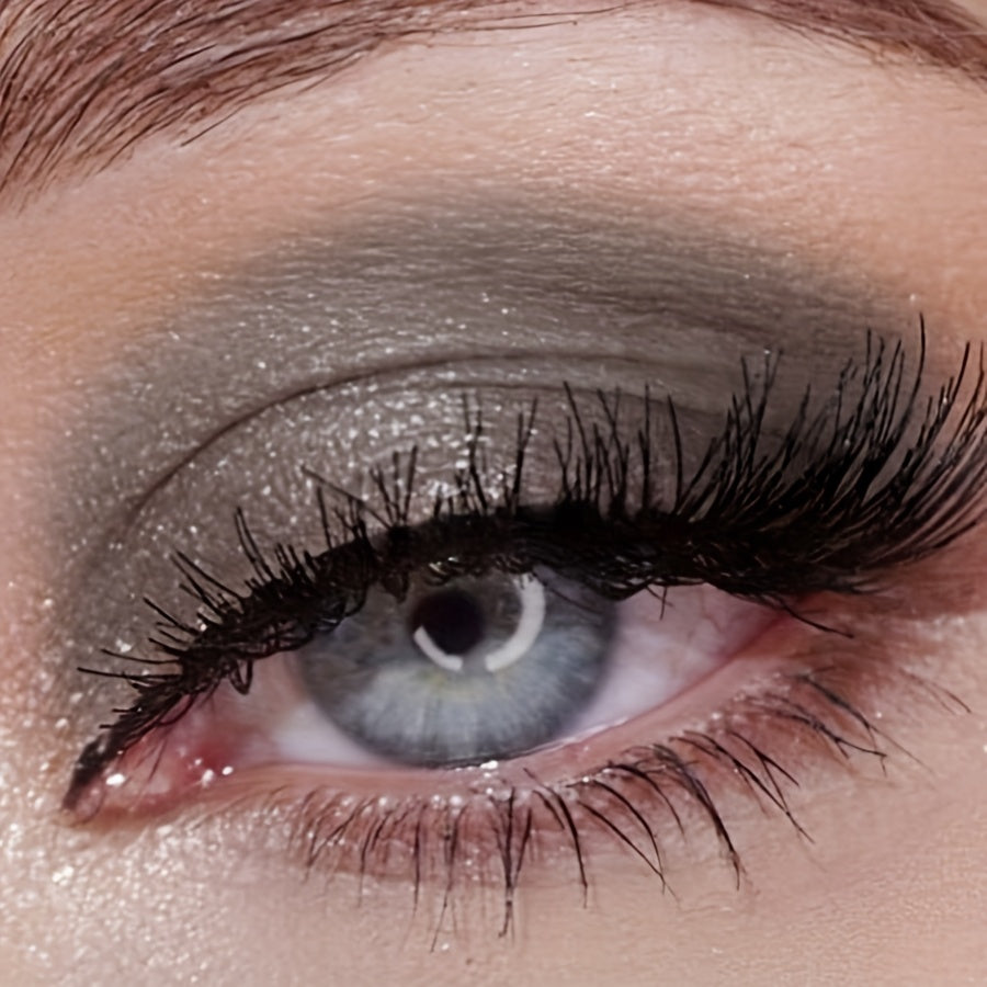 KAFUX Sparkle Grey Eyeshadow Pencil - Waterproof, Shimmer Glitter Finish, Metallic Tube with Dual-Color Gradient for Dramatic Eye Makeup