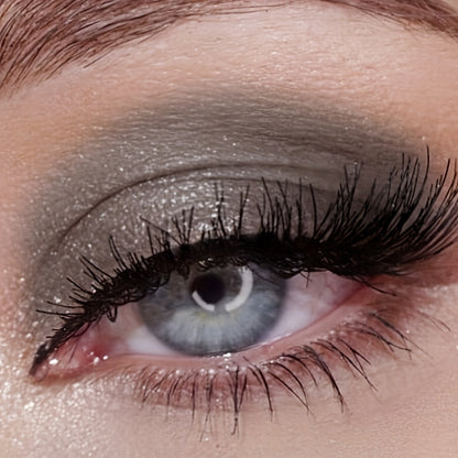 KAFUX Sparkle Grey Eyeshadow Pencil - Waterproof, Shimmer Glitter Finish, Metallic Tube with Dual-Color Gradient for Dramatic Eye Makeup