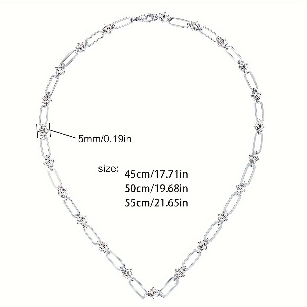 Lustrous Moissanite Tennis Necklace – 925 Sterling Silver