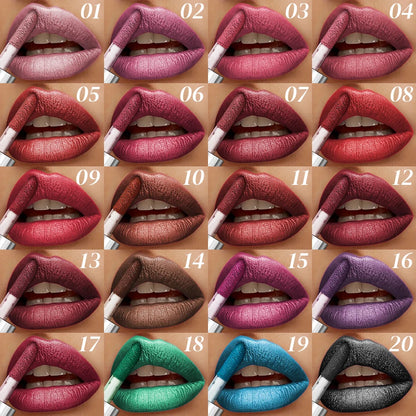 KAFURUX diamond glitter lip glaze swatches in 20 vibrant colors – shimmer lip gloss for UK USA