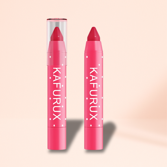 KAFURUX Matte Lipstick Pencil – Classic red lipstick pencil by KAFURUX with cap – waterproof matte finish, popular in US and European makeup styles