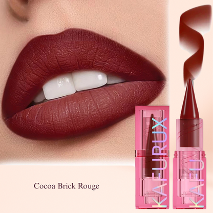 Cocoa Brick Rouge by KAFURUX – matte lipstick in warm brown-red shade