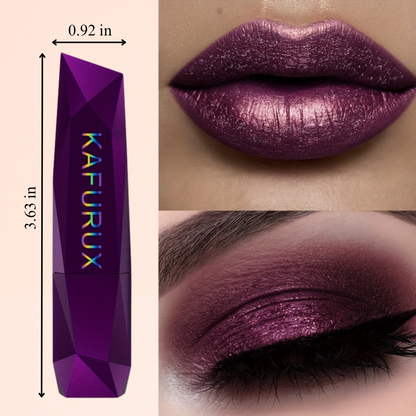 KAFURUX Highly pigmented purple lipstick with metallic finish – intense coverage for EU makeup lovers
