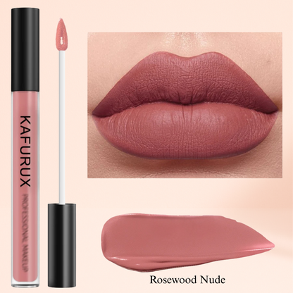 Rosewood Nude lipstick – neutral nude matte shade by KAFURUX for USA/UK everyday looks